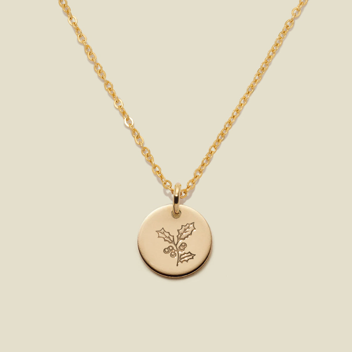 Personalized December Flower Necklace