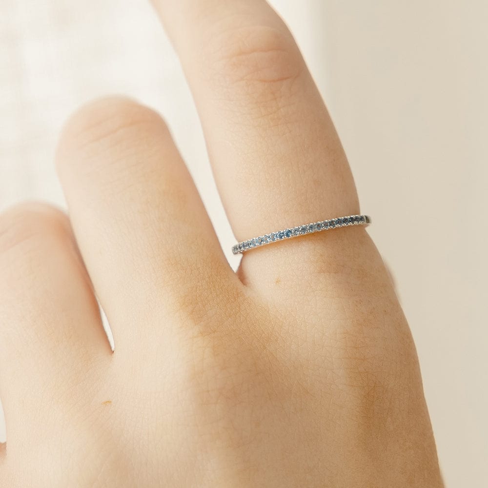 Personalized December Birthstone Stacking Ring