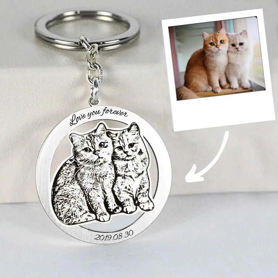 Personalized Engraved Necklace and Keyring