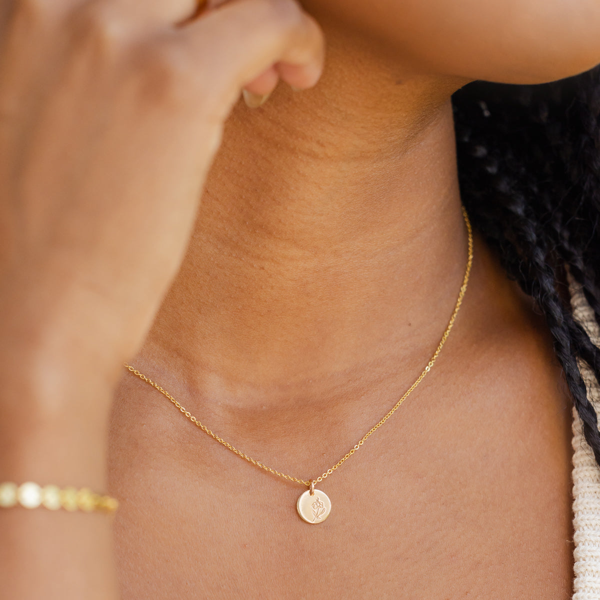 February Birth Flower Necklace