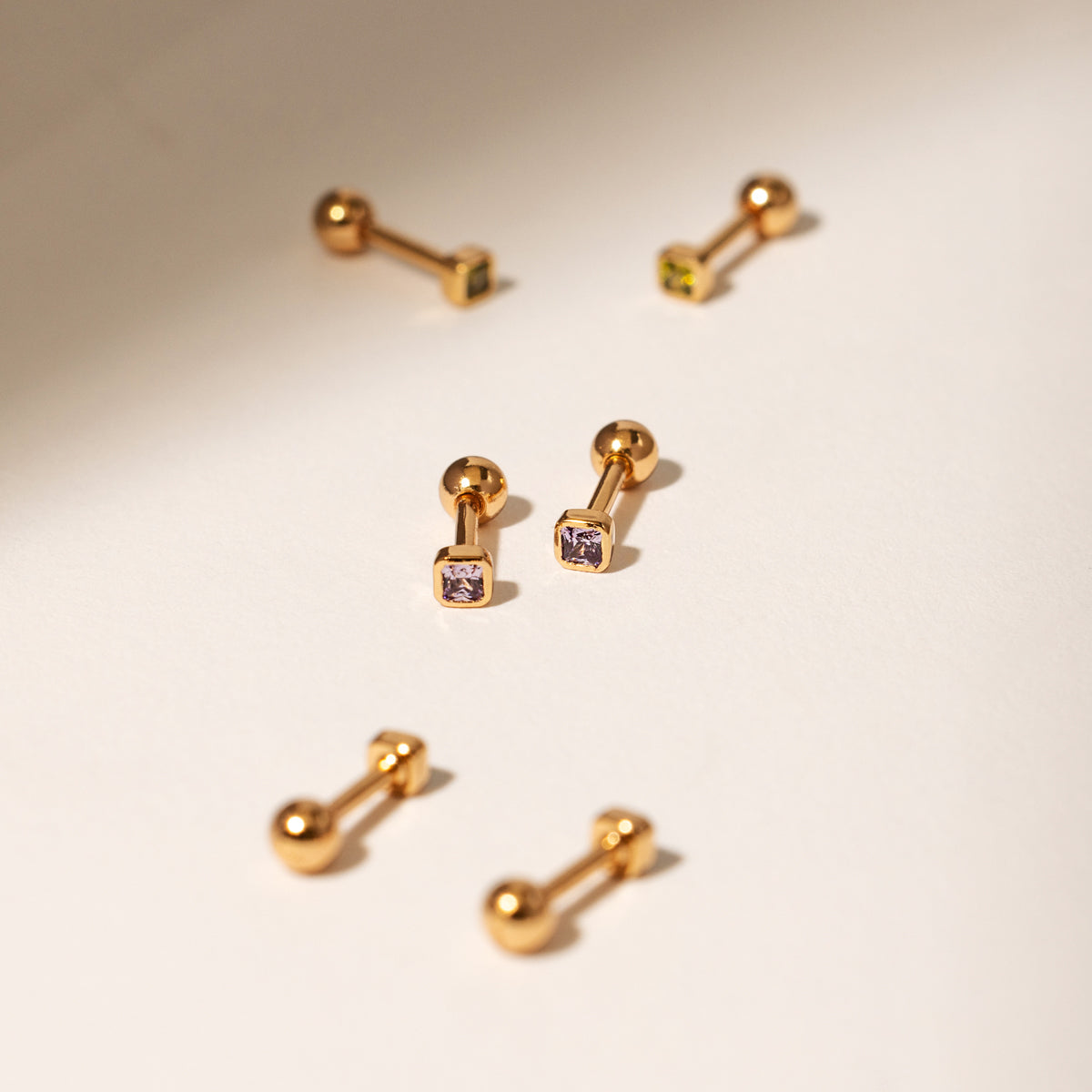 February Birthstone Stud Earrings