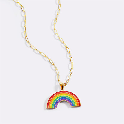 Custom Rainbow Pendant Necklace