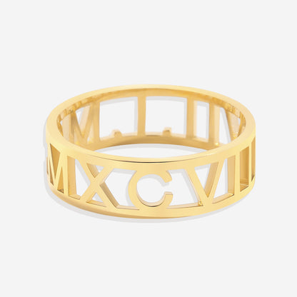 Customized Roman Numeral Ring