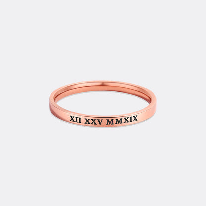 Personalized Roman Numerals Ring