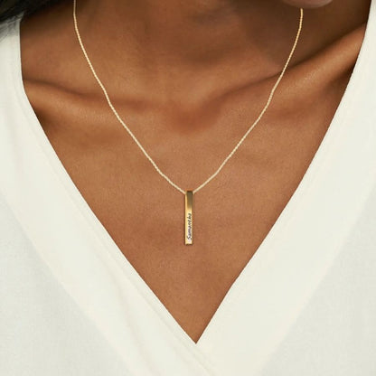 Pillar Bar Personalized Necklace