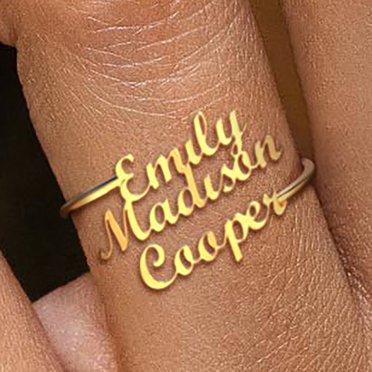 Personalized Triple Name Ring