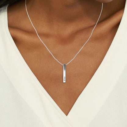 Pillar Bar Personalized Necklace