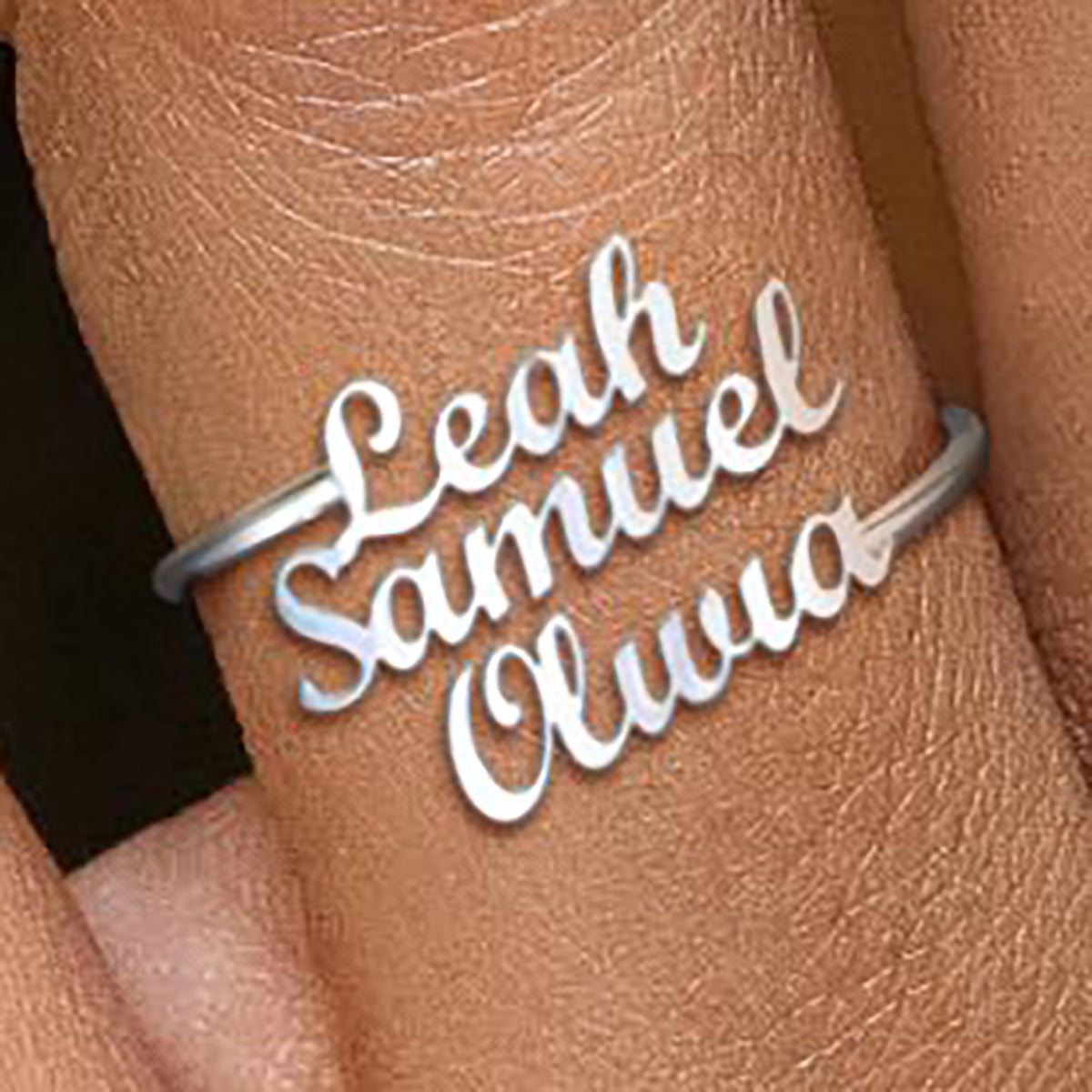 Personalized Triple Name Ring