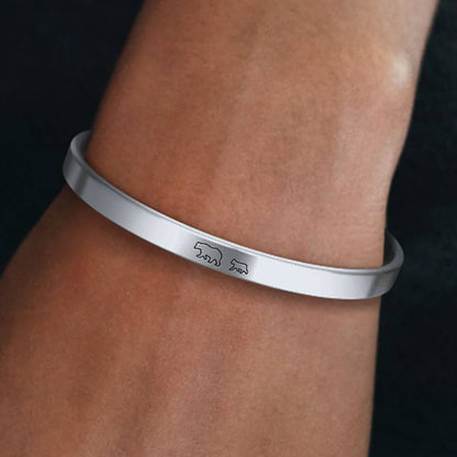 Engraved Mama Bear Cuff Bracelet