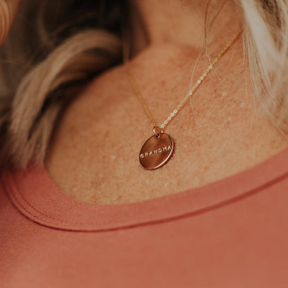 Grandma Disc Necklace