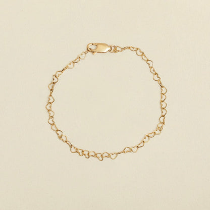 Personalized Heart Chain Bracelet