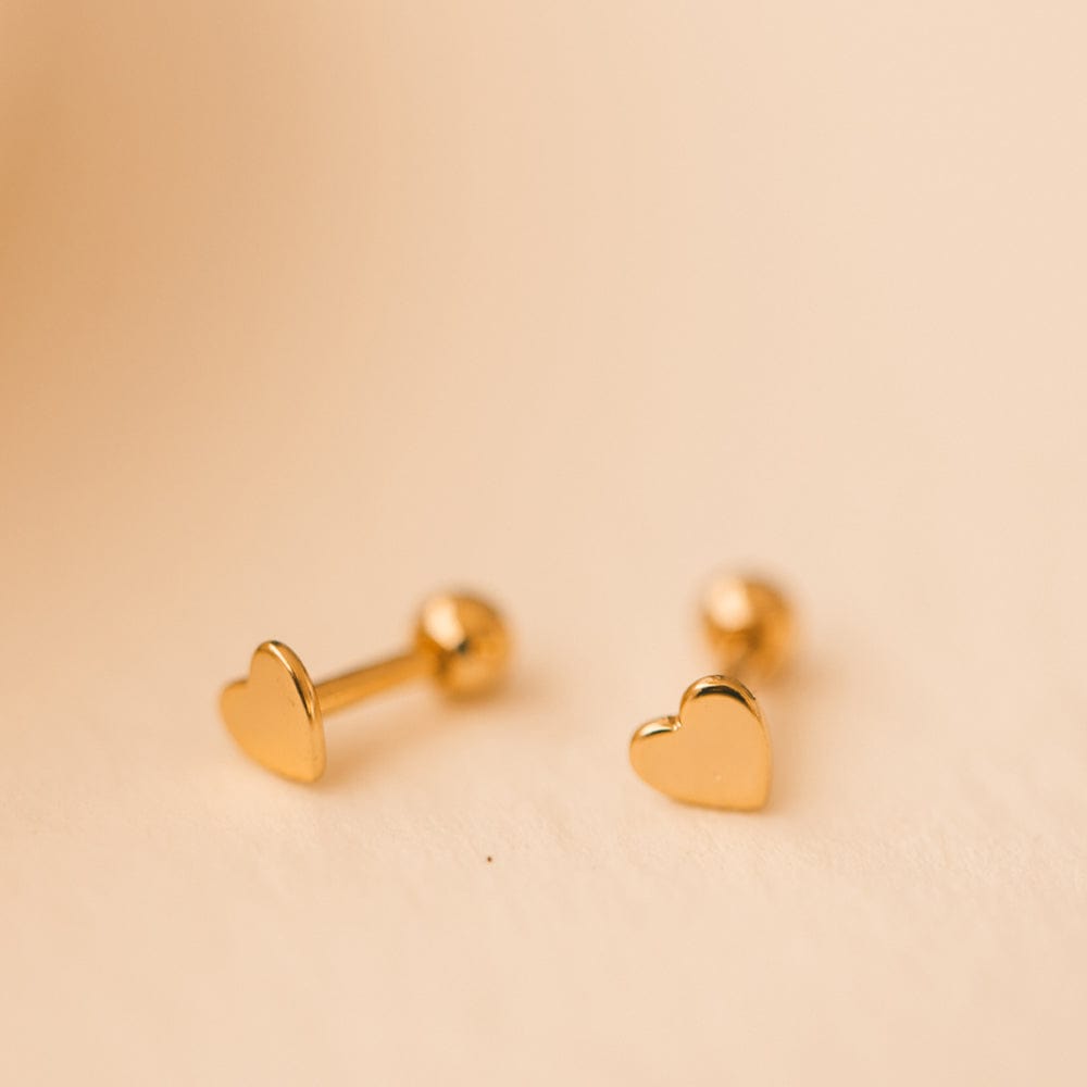 Customized Heart Stud Earrings