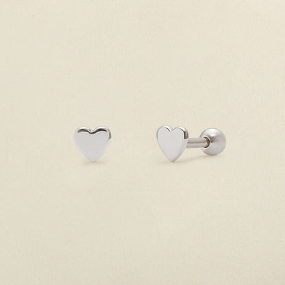 Customized Heart Stud Earrings