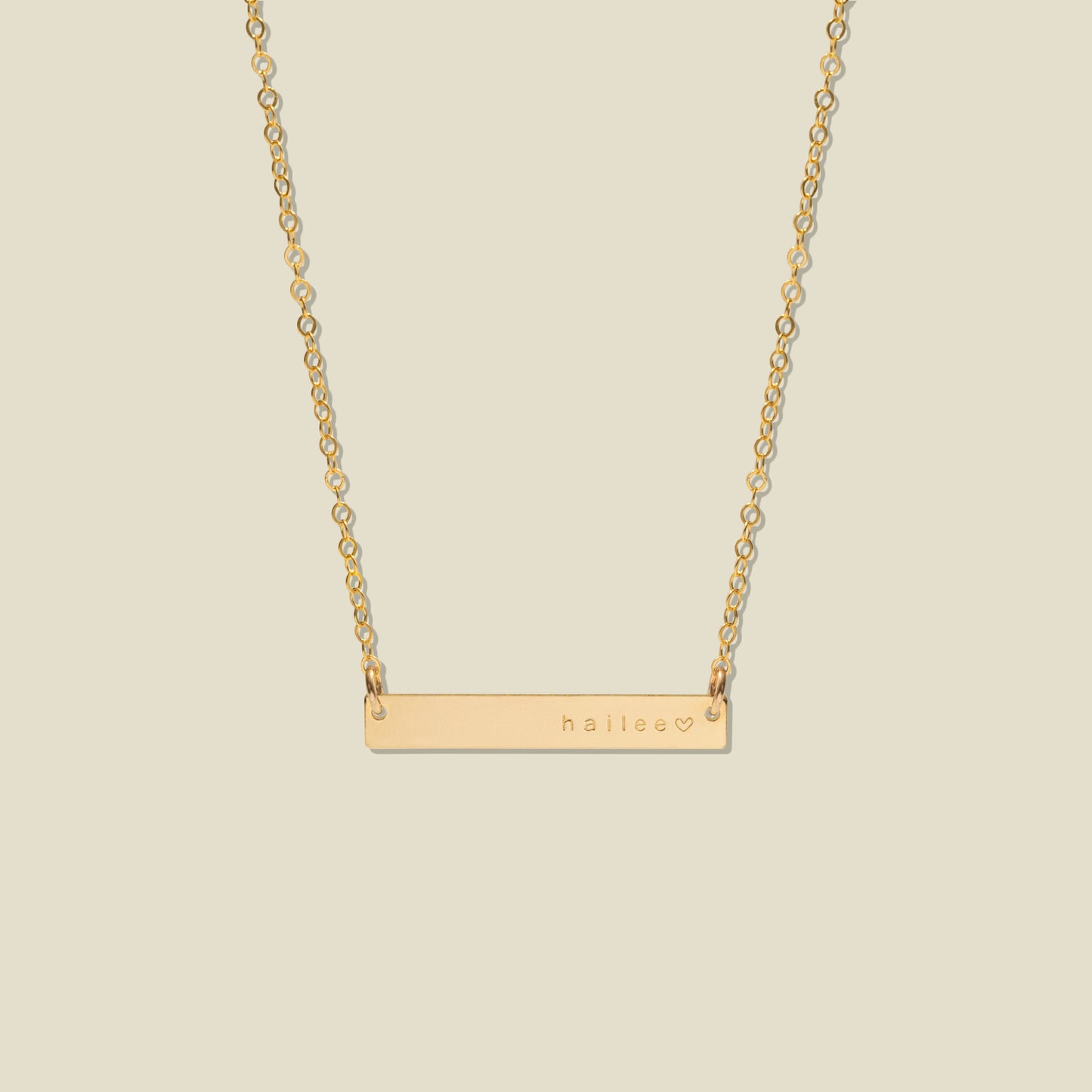 Personalized Horizontal Bar Necklace