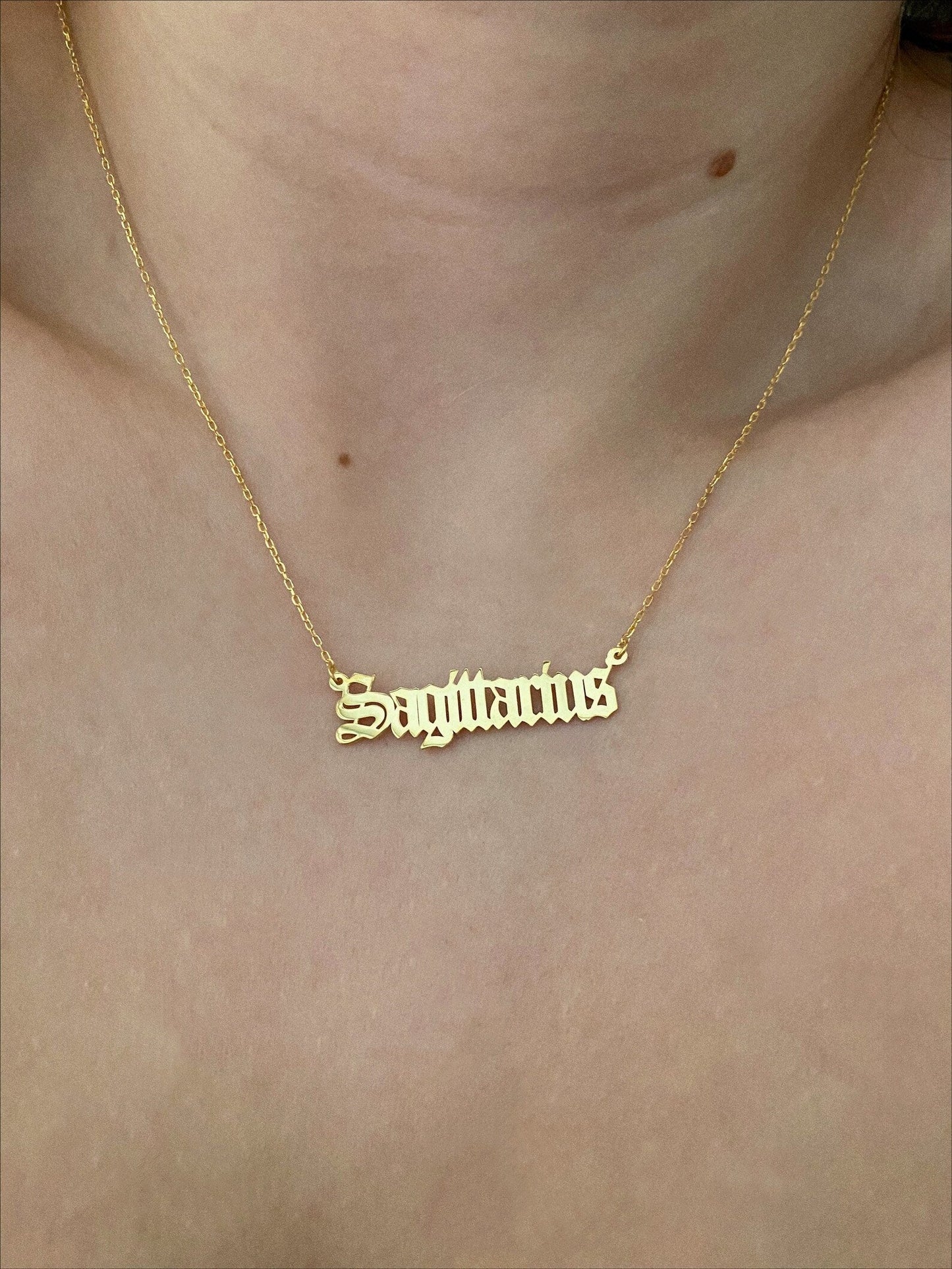 Personalized Zodiac Name Necklace