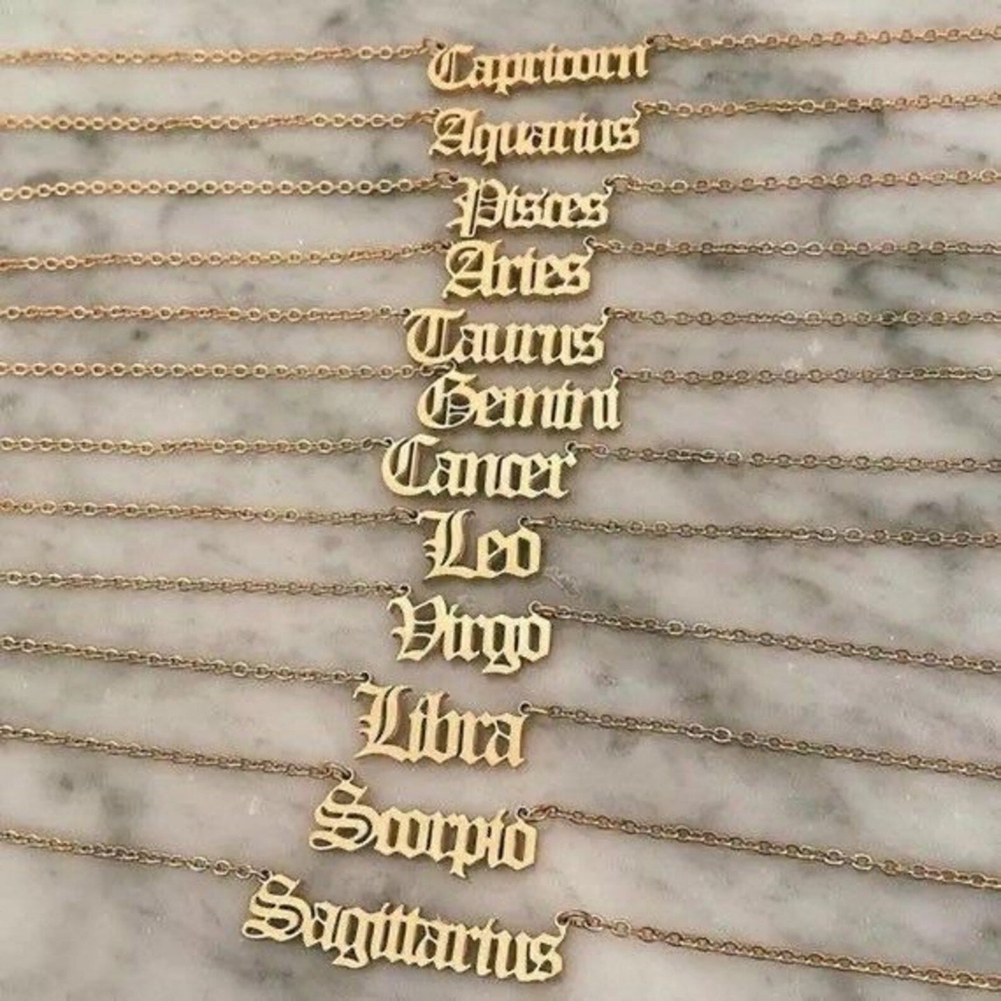 Personalized Zodiac Name Necklace