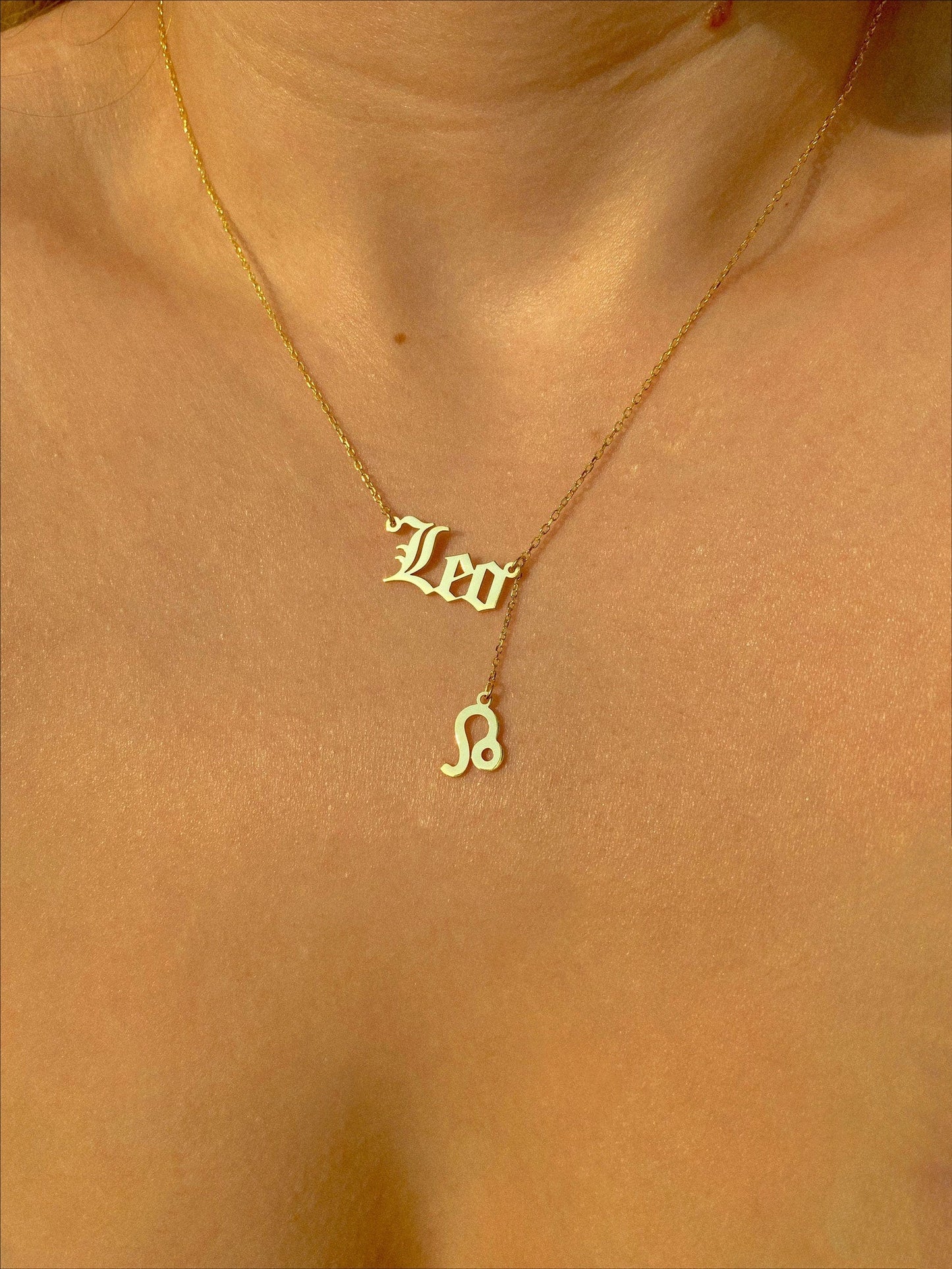 Personalized Sterling Silver Zodiac Necklace