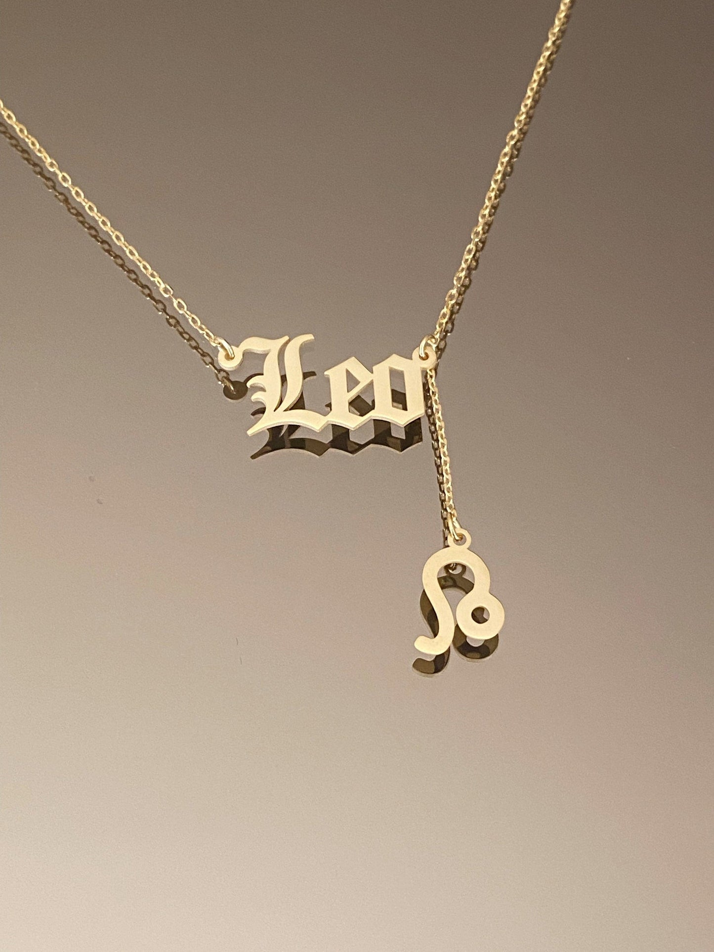 Personalized Sterling Silver Zodiac Necklace