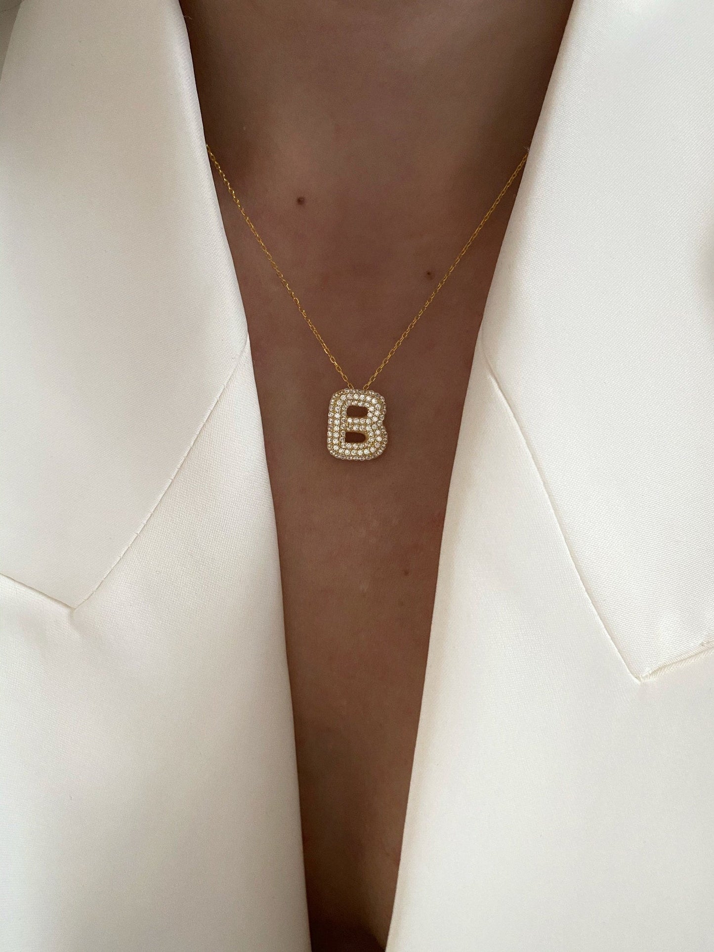 Personalized 14k Gold Initial Necklace