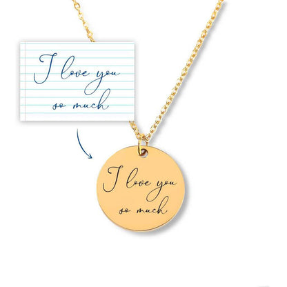 Personalized Handwritten Pendant Necklace