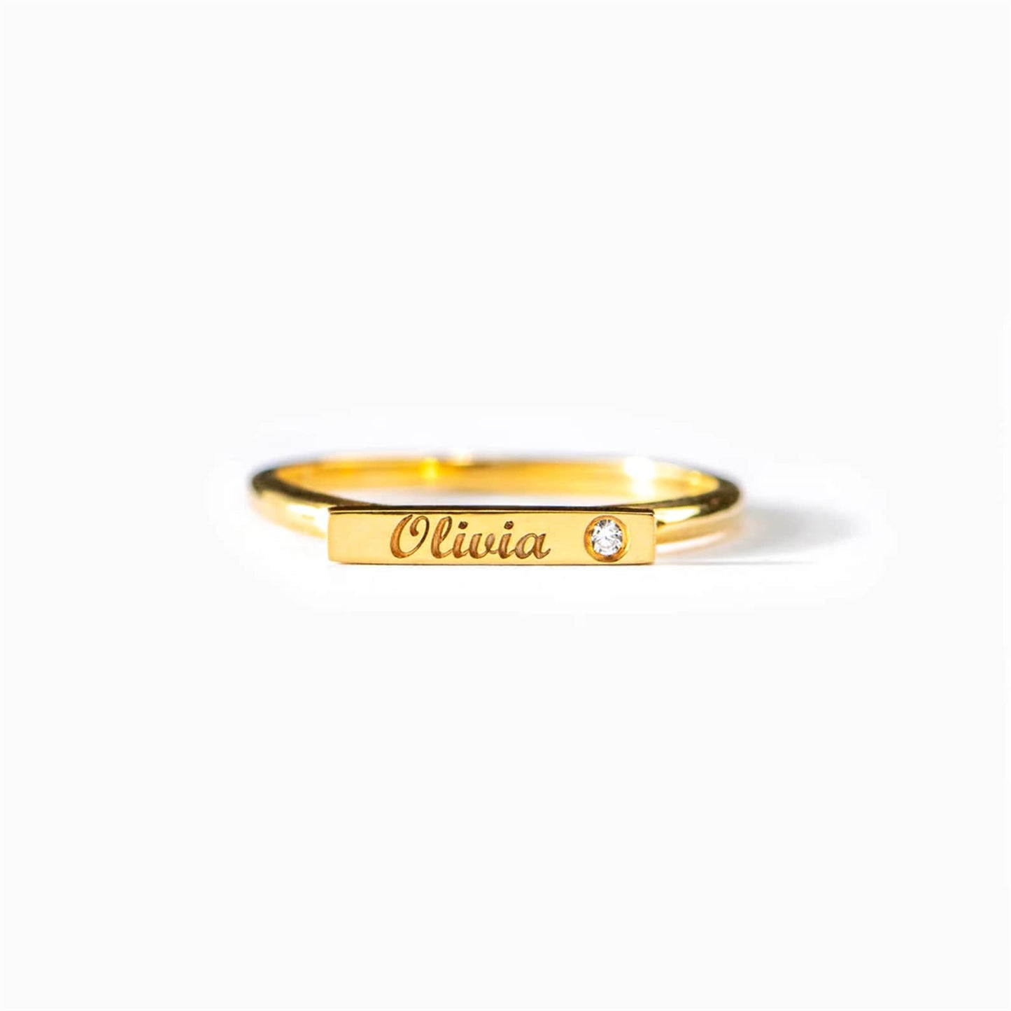 Personalized Birthstone Name Ring for Women