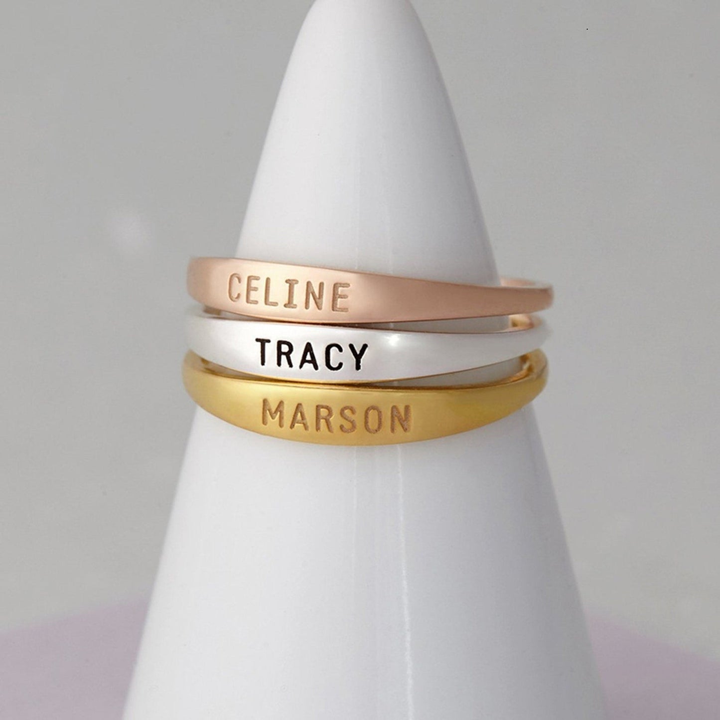 Personalized Thin Name Ring for Women