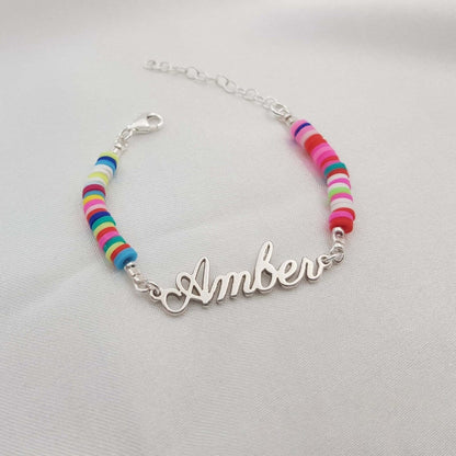 Custom Colorful Name Bracelet for Girls