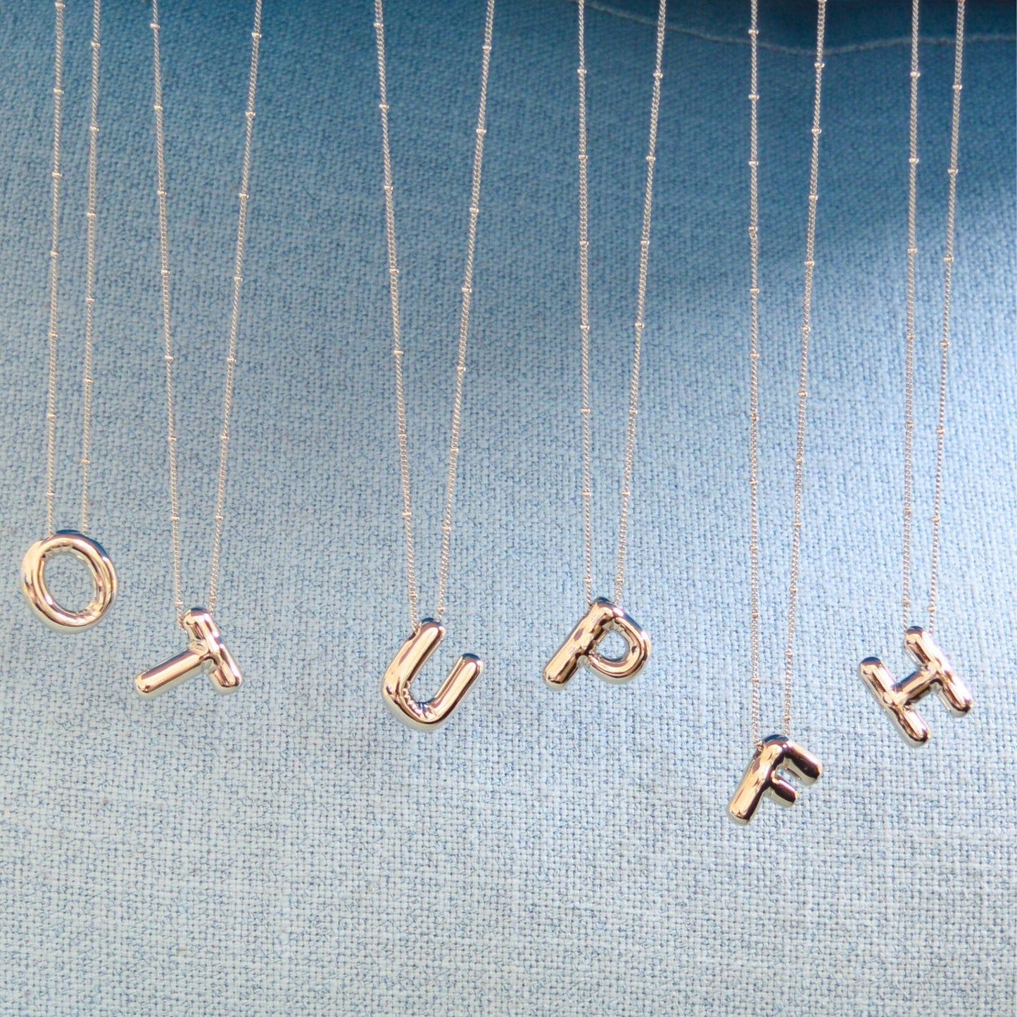 Personalized Gold Balloon Letters Necklace