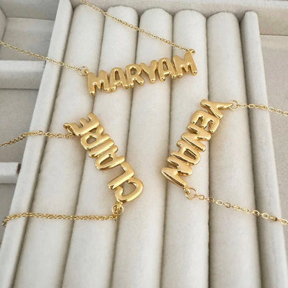 Personalized 3D Name Necklace in Silver