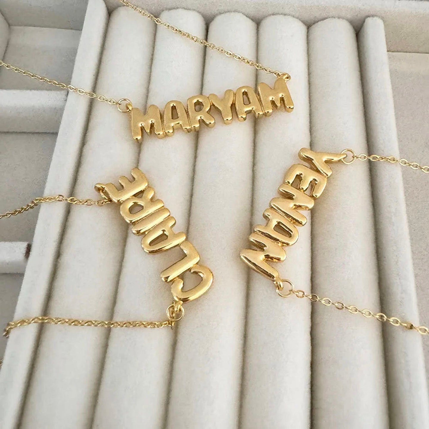 Personalized 3D Name Bubble Necklace