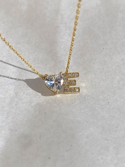 Personalized Sparkling Gem Initial Necklace