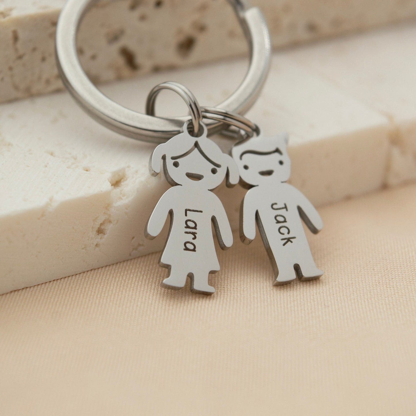 Personalized Family Names Keyring Charms