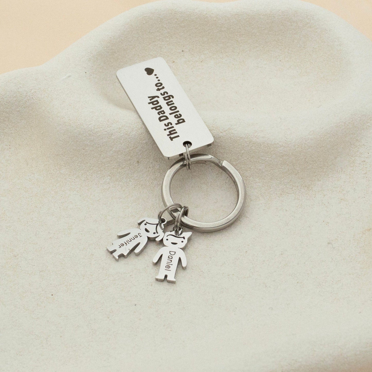 Personalized Family Names Keyring Charms