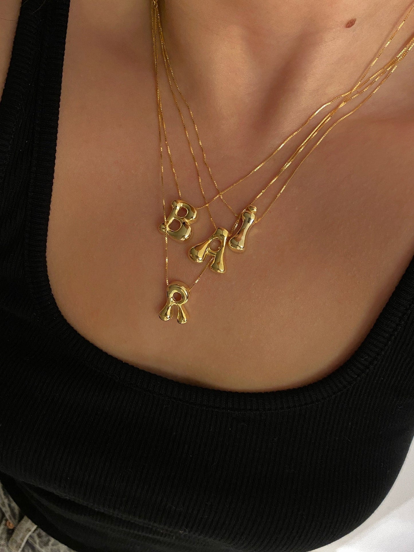 Personalized Asymmetric Initial Necklace