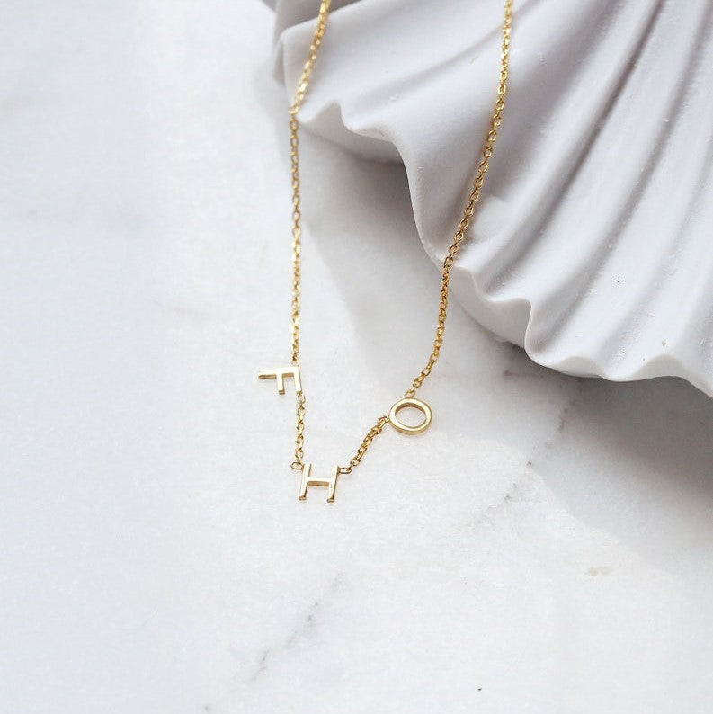 Personalized Spaced Letter Necklace