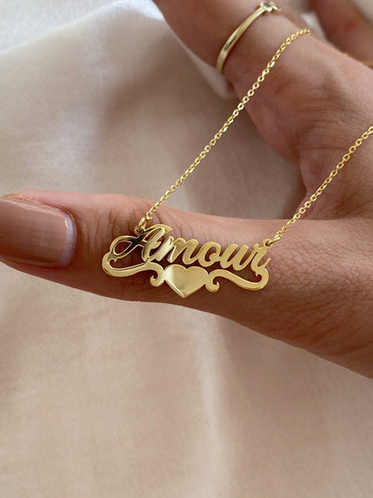 Personalized 14k Gold Name Necklace