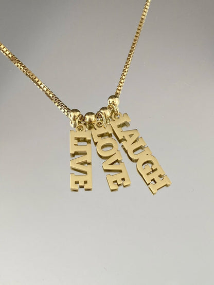 Custom Name Necklace with Box Chain