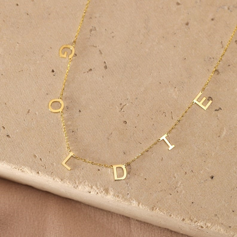 Personalized Spaced Letter Necklace