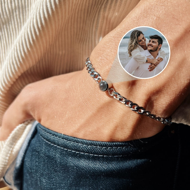 Personalized Cuban Chain Photo Bracelet