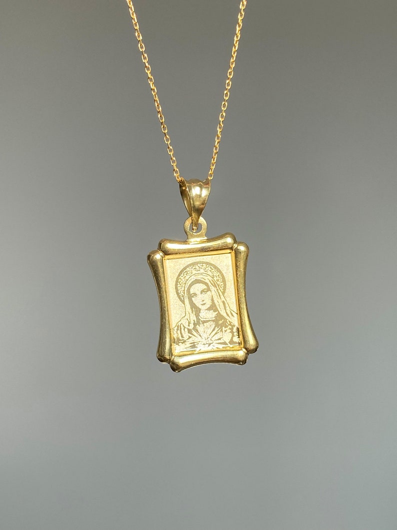 Sterling Silver Virgin Mary Necklace