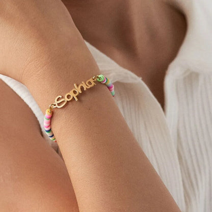 Custom Colorful Name Bracelet for Girls