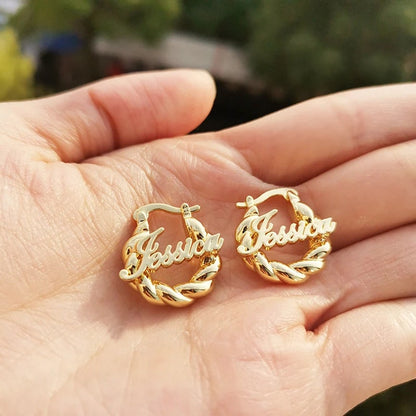 Personalized Mini Hoop Name Earrings