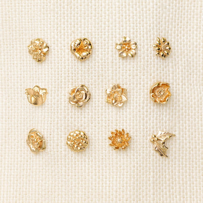 January Birth Flower Stud Earrings