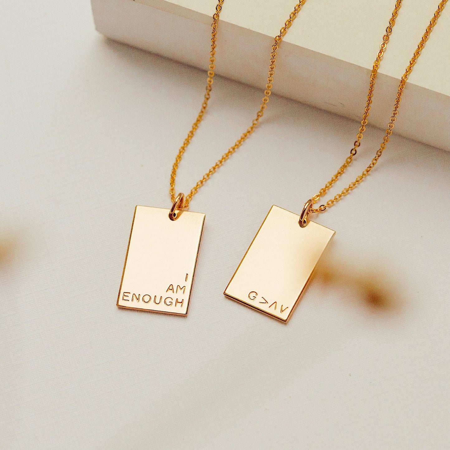 Personalized Rectangle Necklace