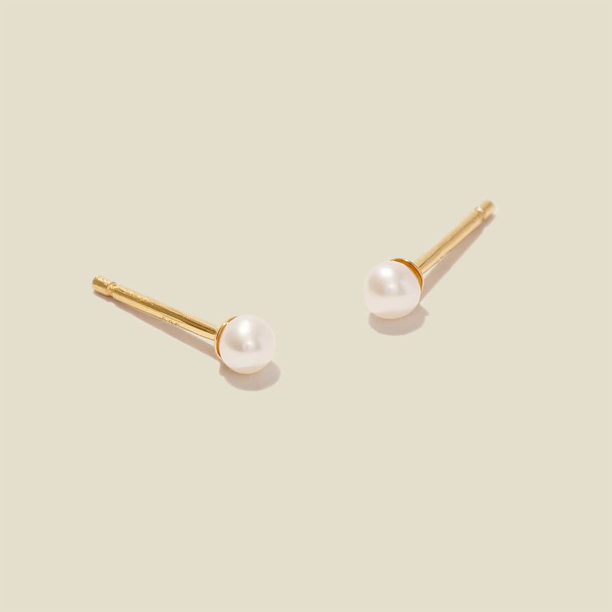 Personalized Mini Pearl Stud Earrings