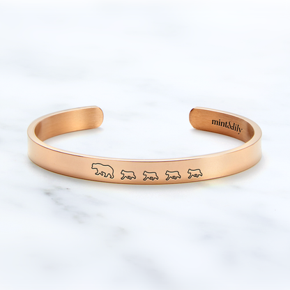 Engraved Mama Bear Cuff Bracelet