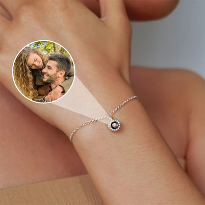 Customized Petite Halo Photo Bracelet