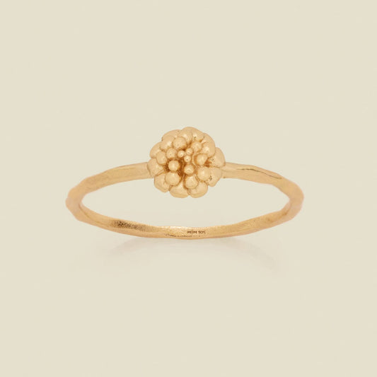 Personalized October Flower Ring