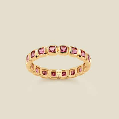 Personalized October Birthstone Eternity Ring