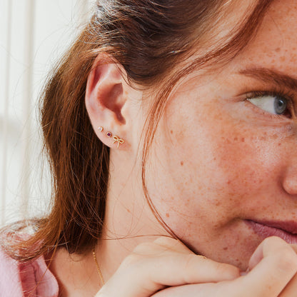 October Birthstone Stud Earrings